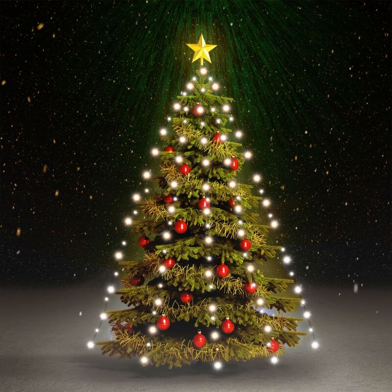 

Red de luces para árbol de Navidad 210 LED blanco frío 210 cm