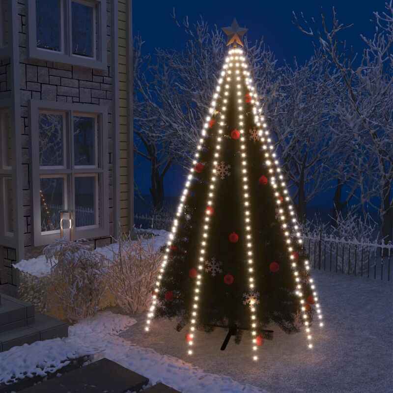 

Red de luces para árbol de Navidad 400 LED blanco frío 400 cm