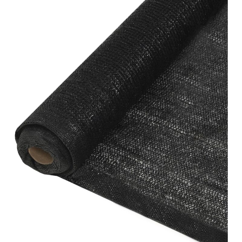 

vidaXL Red de privacidad HDPE 2x25 m negro - Negro