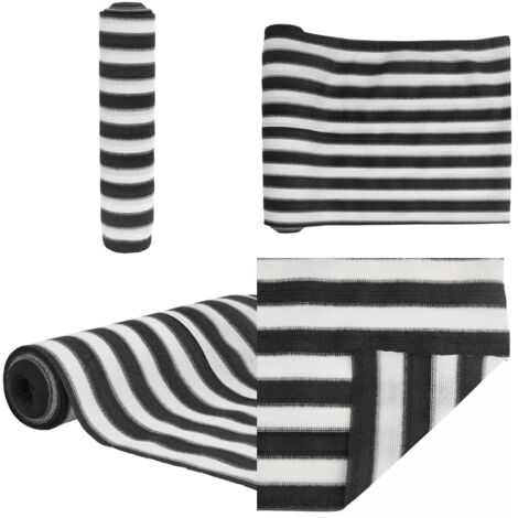 Red de privacidad HDPE gris antracita blanco 1,5x25 m 150 g/m² - Tela de HDPE - Protección solar
