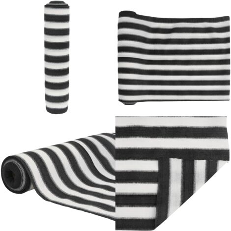 Red de privacidad HDPE gris antracita blanco 1,5x25 m 195 g/m² - Red de HDPE - Protección solar