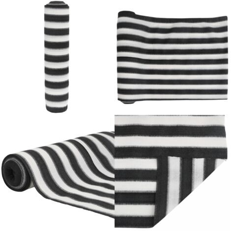 Red de privacidad HDPE gris antracita blanco 1,8x10 m 150 g/m² - Red de HDPE - Protección solar
