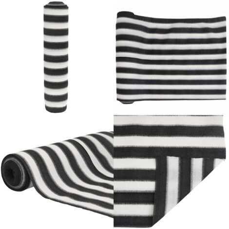 Red de privacidad HDPE gris antracita blanco 1,8x50 m 195 g/m² - Red de HDPE - Protección solar