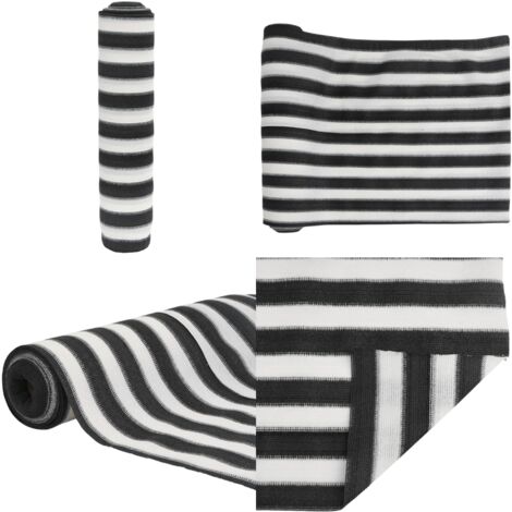 Red de privacidad HDPE gris antracita y blanco 1x10 m 195 g/m² - Red de HDPE - Protección solar