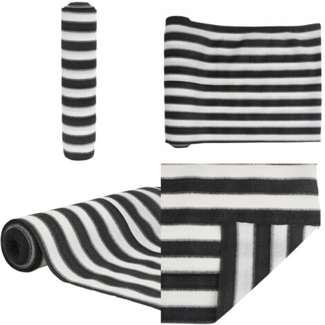 Red de privacidad HDPE gris antracita y blanco 1x10 m 75 g/m² - Red de HDPE - Protección solar