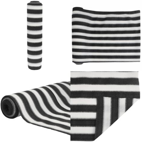 Red de privacidad HDPE gris antracita y blanco 2x10 m 150 g/m² - Red de HDPE - Protección solar