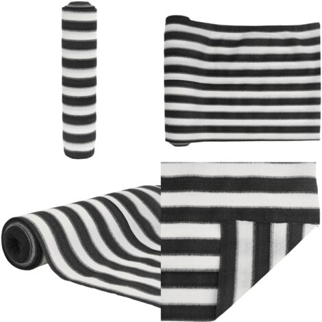Red de privacidad HDPE gris antracita y blanco 2x50 m 195 g/m² - Red de HDPE - Protección solar