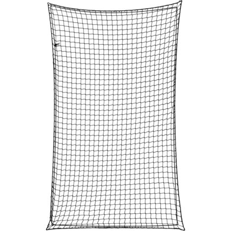 Red de remolque con cuerda elástica PP negro 2,5x1,5 m