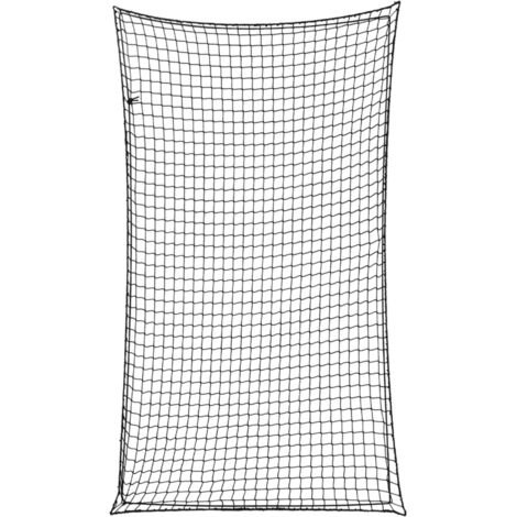 Red de remolque con cuerda elástica PP negro 3,5x2 m