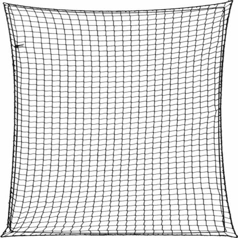 Red de remolque con cuerda elástica PP negro 3x3 m