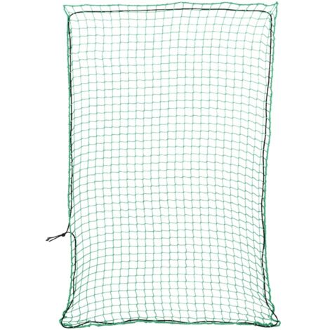 Red de remolque con cuerda elástica PP verde 3x2 m