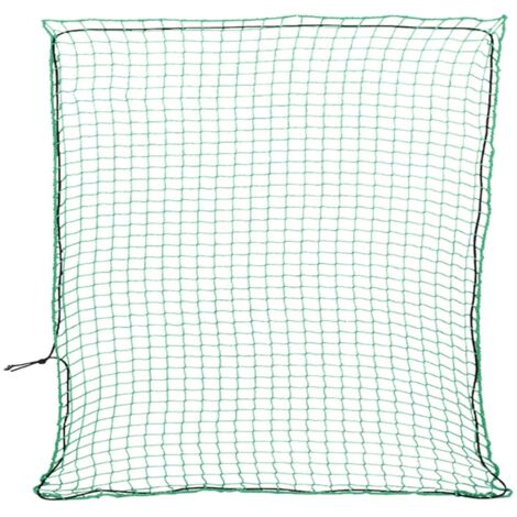 Red de remolque con cuerda elástica PP verde 3x3 m