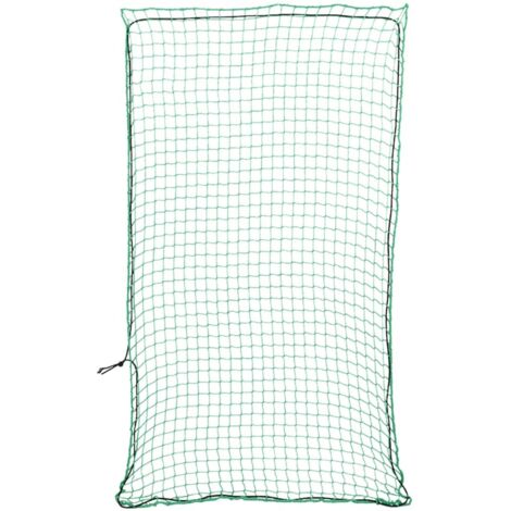 Red de remolque con cuerda elástica PP verde 4,5x2,5 m