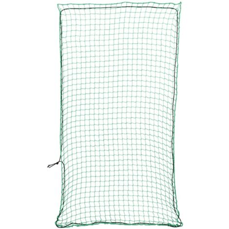 Red de remolque con cuerda elástica PP verde 6x3 m