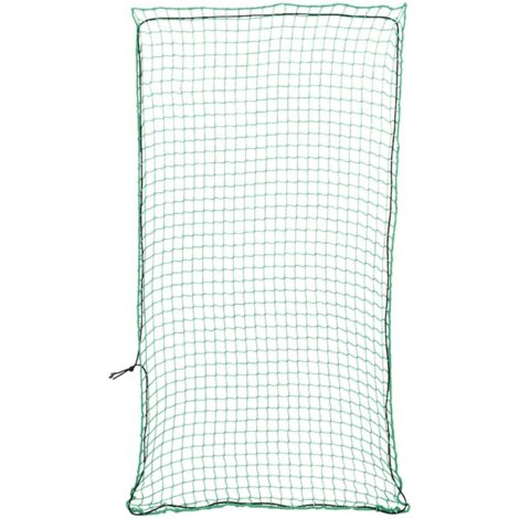 Red de remolque con cuerda elástica PP verde 8x3,5 m