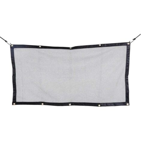 Red de seguridad portátil para mascotas en el coche, barrera para perros y gatos con ganchos y cuerdas, divisor universal para coche, 115 cm × 62 cm