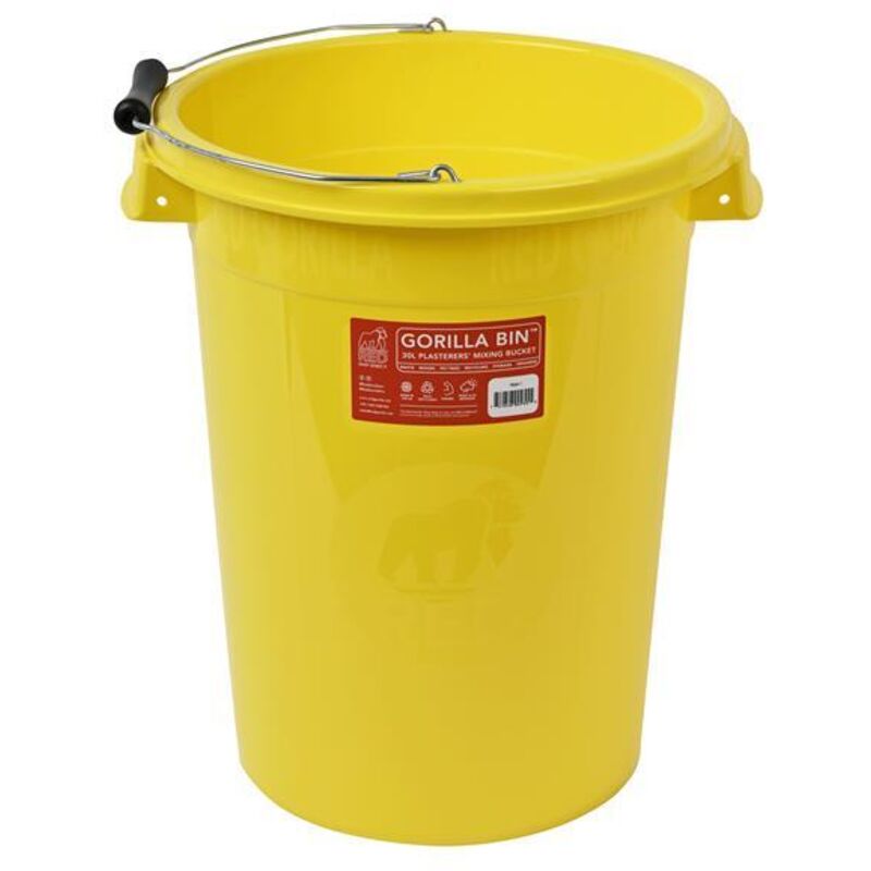 Red Gorilla Plasterers Mixing 30L Bucket - Yellow