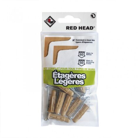 RED HEAD Leichtbau-Regal-Erweiterungsstecker-Kit, Durchm. 8 x L. 32 mm Red head