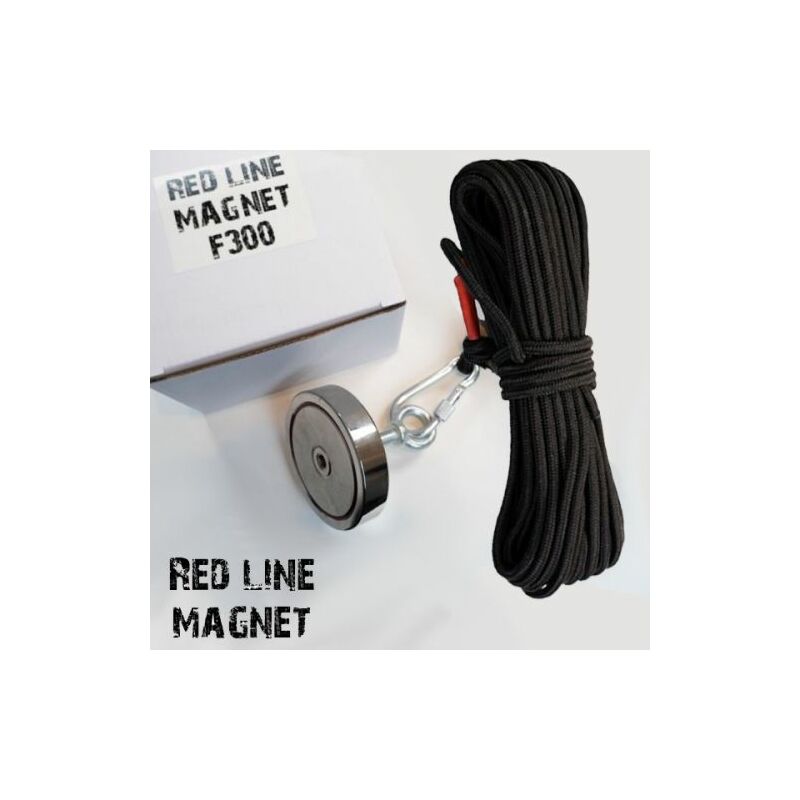 Image of Red Line - Magnete Fishing neodimio fino 300 Kg + Corda mt.20 - F300