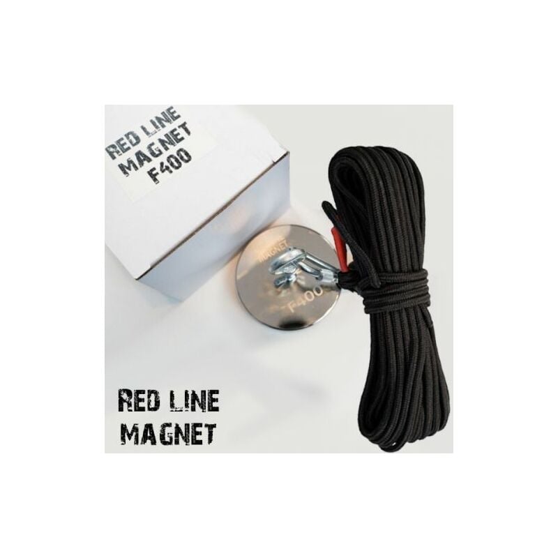 Image of Red Line - Magnete Fishing neodimio fino 400 Kg + Corda mt.20 - F400