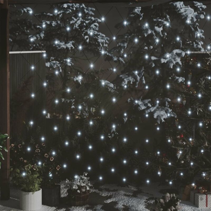 

Red luces Navidad 306 LEDs blanco frio 3x3 m interior/exterior