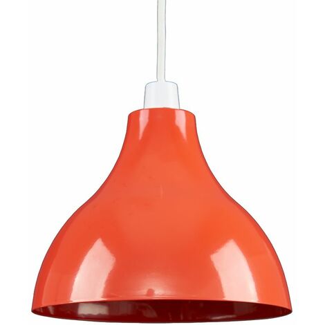 Red Metal Ceiling Pendant Light Shade