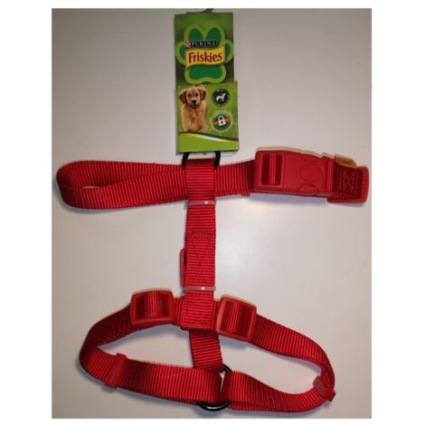 Red nylon harness for dogs - Size ML - Friskies Purina