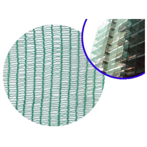 Red para andamios Brixo verde H1,8x25 m – HDPE monofilamento – 50 g/m² – Ojalillos metálicos