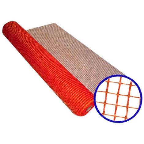 Red para enlucido pesado Brixo 50 m – Malla 10x10 mm – Fibra de vidrio naranja – Exteriores