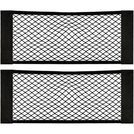 Red para maletero de coche, 2 unidades, 60 x 25 cm, red protectora universal para maletero, red elástica para almacenamiento de maletero con cierre de velcro para coche/SUV