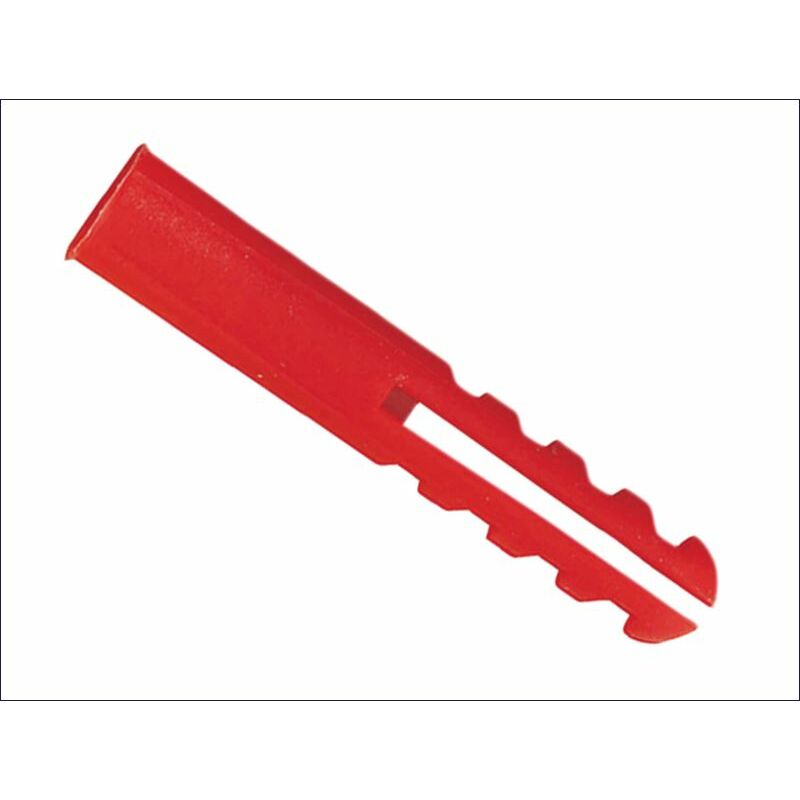 Red Plastic Plugs Screw Size No.6-12 (10 x Card 100) RAW67134