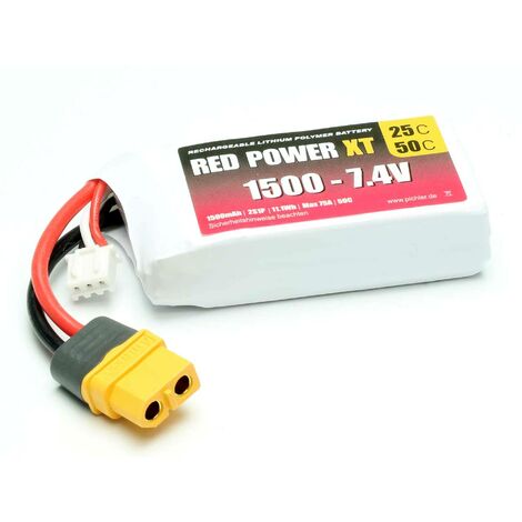 Red Power Pack de batterie (LiPo) 7.4 V 1500 mAh Softcase XT60