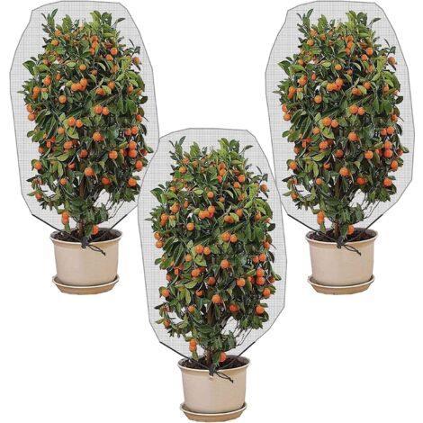 Red protectora para árboles frutales YMYNY, 3 piezas, antiinsectos, malla fina, 150 x 100 cm