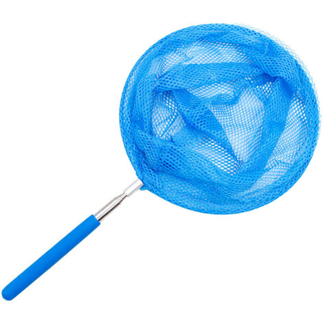 Red redonda para skimmer de piscina con remoción de varilla telescópica Rastrillo de hojas Estanques de piscina Herramienta de limpieza rápida con marcos resistentes Redes de malla profunda para estan