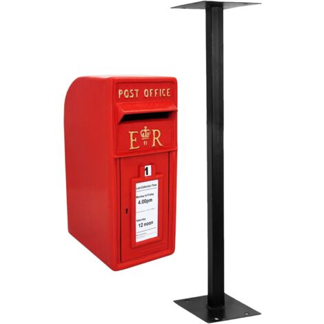 Red Royal Mail Post Box with Stand