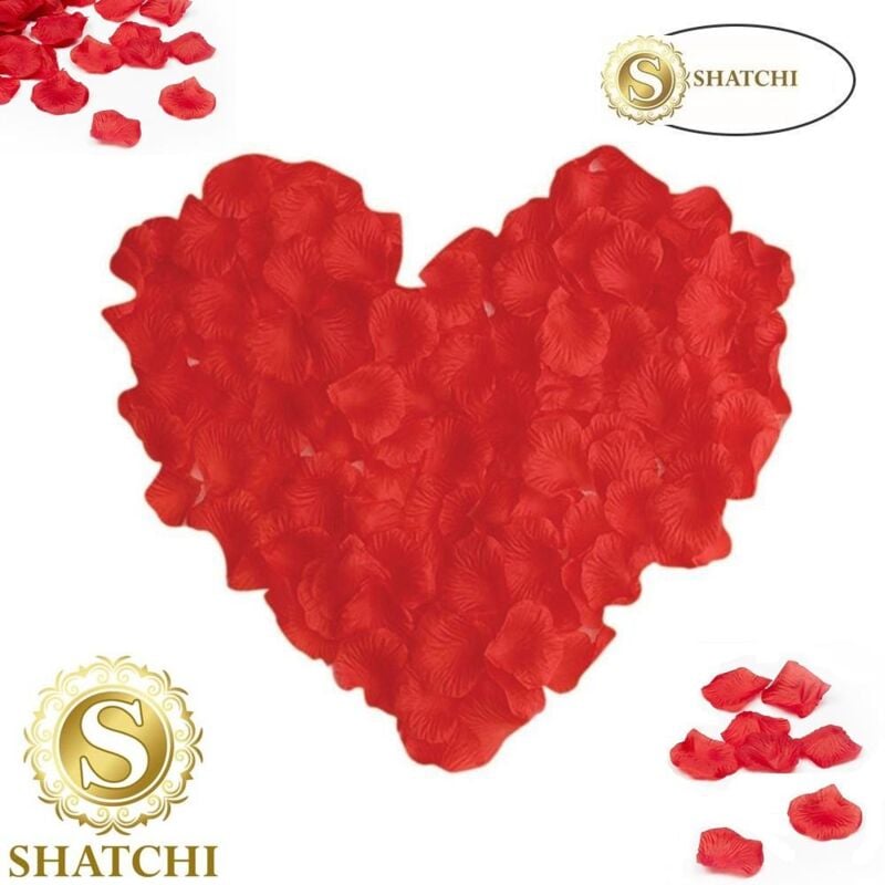 400 Deep Red Quality Silk Rose Petals Confetti -Wedding anniversary Decorations