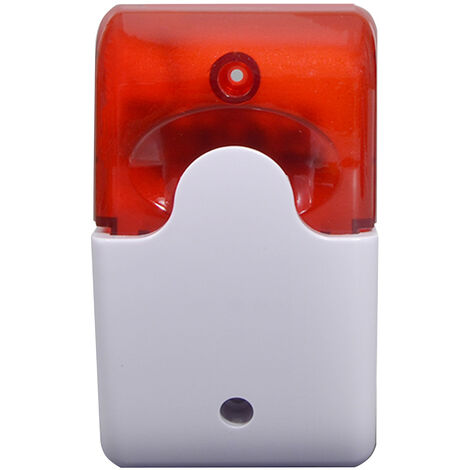 Red Sound Light Flash Siren Alarm System Home Security Siren Wired Electronic Alarm