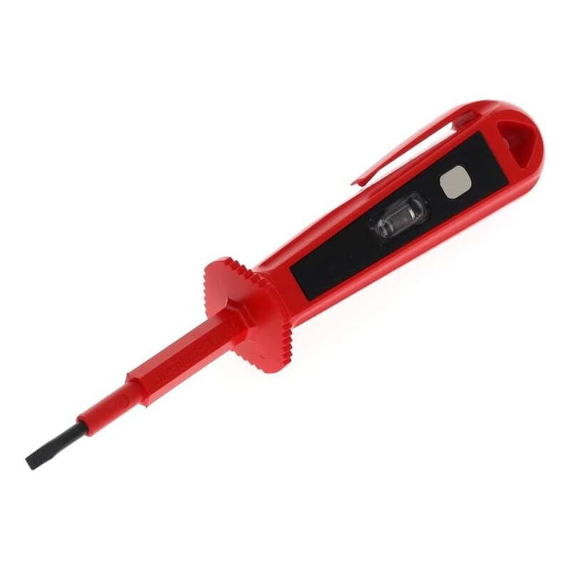 red Tournevis détecteur de tension en plastique résistant aux chocs, Pour tension de 250 V max., Testeur de phase, R38121312