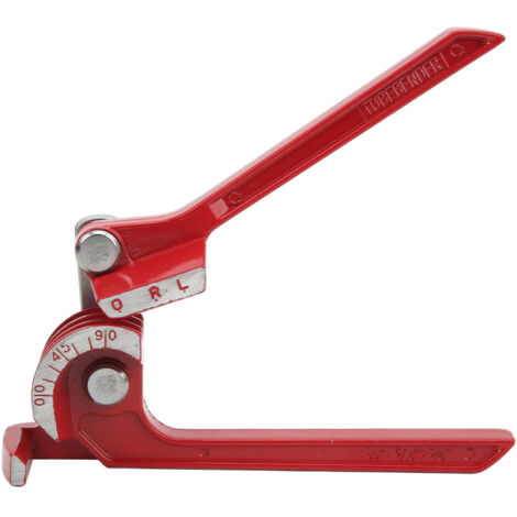Red Universal 3 In 1 Manual Tubing Bender Heavy Duty Plumbing Bender 90 Degree for 1/4 Inch 5/16 Inch 3/8 Inch Tubing