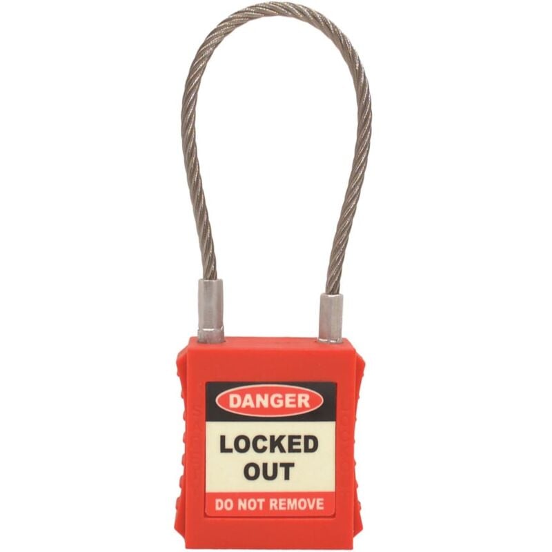 Red Wire Key Padlock - Matlock
