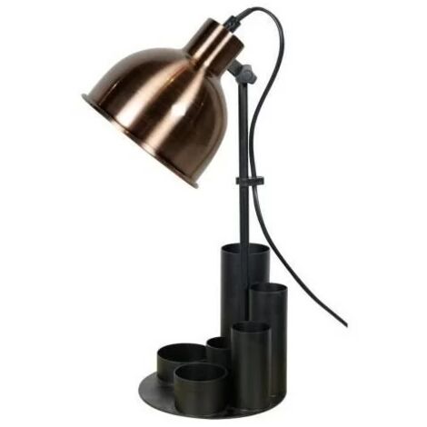 RedCartel RCF1600-504 - Lampe de bureau avec organisateur Study - noir/cuivre