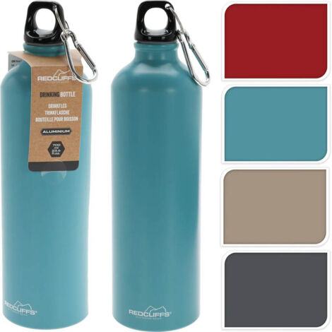 REDCLIFFS botella aluminio mosqueton 700 ml surtida , Botella aluminio mosqueton 700ml surtidaMarca:RedcliffsLigero y perfecto para deportes, senderismo y uso diarioCue