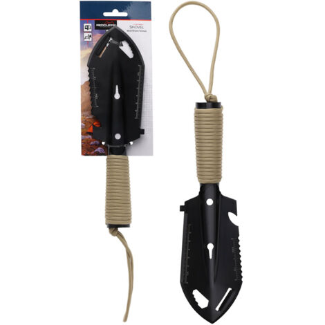 REDCLIFFS pala mano multifuncion blister , Pala mano multifunción ideal para jardín o campingVale como cortador, llave inglesa, doble regal, quitclavos, sierra, abrebotellas y