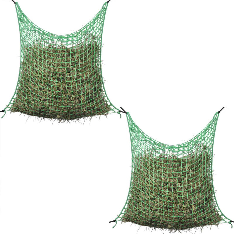 

Redes para heno 2 uds cuadradas PP 0,9x3 m - Verde