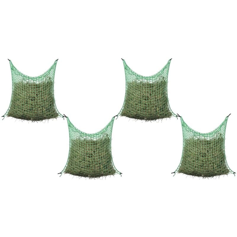 

Redes para heno 4 uds cuadradas PP 0,9x1 m - Verde