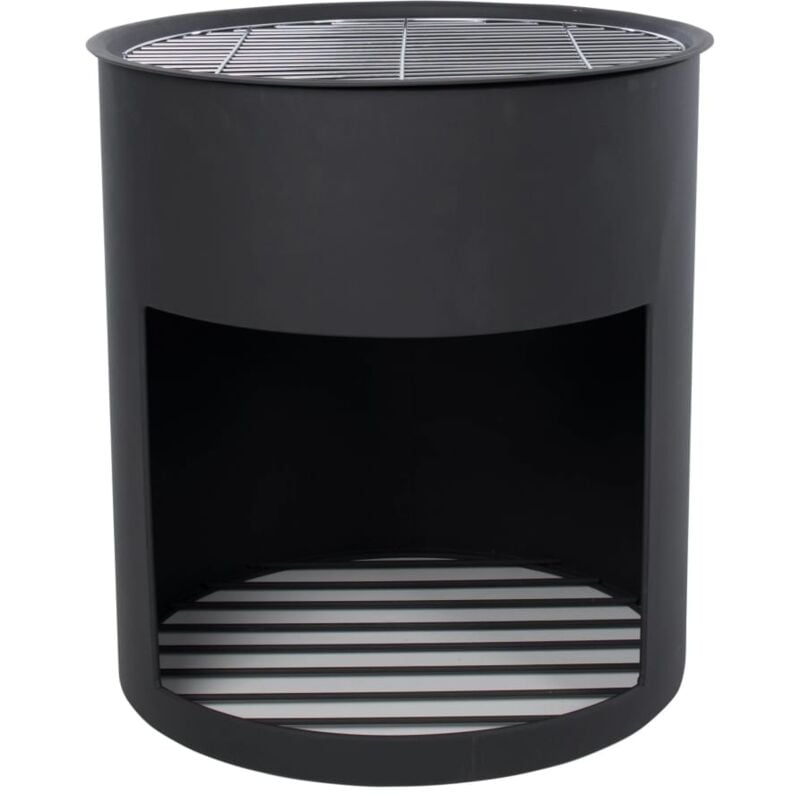 

RedFire Brasero tipo barril Milshire acero negro - Negro