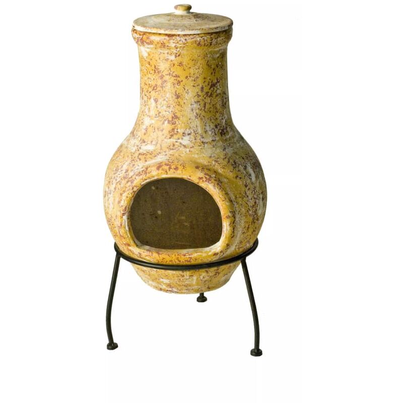

RedFire Chimenea Tampico amarillo 31x31x68 cm arcilla