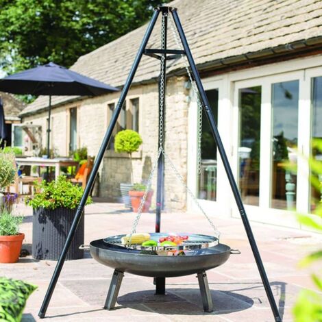 MAISON EXCLUSIVE RedFire Dreibein Grill Schwarz 172 cm BBQ TRIPOD
