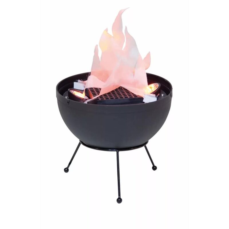 RedFire Flamme décorative Noir 19,5x19,5x31 cm Plastique et acier