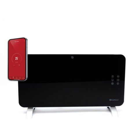 Rediffusion Glass Panel Heater Smart 1500W Black